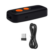 2D 1D QR Barcode Scanner 3 in 1 BT & 2.4GHz Wireless & Wired Sound and Vibrator Prompt for Supermarket Retail Library