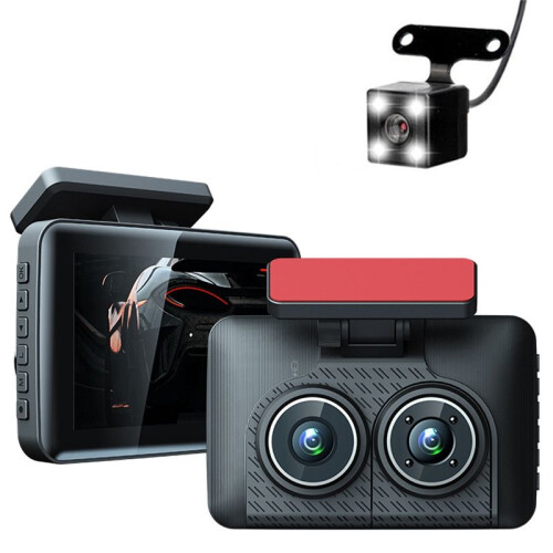 4 Polegadas IPS HD 1080P Carro Dvr Gravador Traço Cam IR Visão Noturna  Angular Estacionamento Monitor Câmera Frontal Interna Traseira