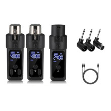 UHF Wireless Microphone Converter XLR Rechargeable Transmitter & Receiver Microphone for 48V Capacitive Microphone