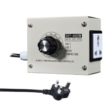 4000W Voltage Controller Adjustable SCR Dimmer UK Plug Stepless Variable Speed Voltage Regulator