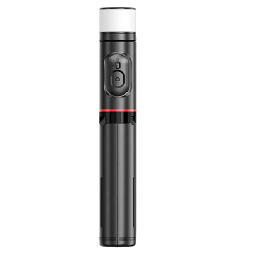 Q12S Foldable Wireless Selfie Stick  Monopod with Remote Shutter Fill Light Tripod for  Android