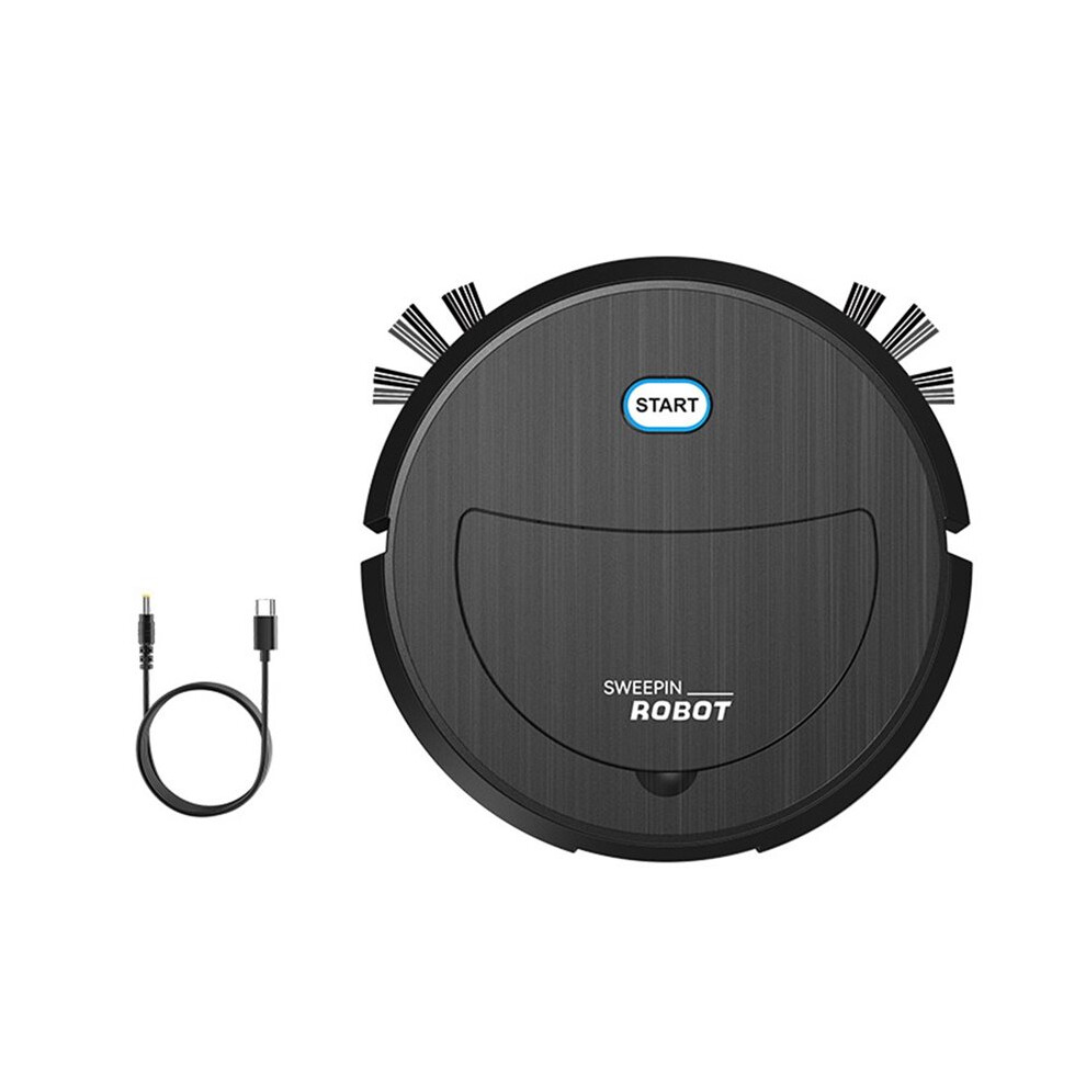 Robot Vacuum Cleaner 3 In 1 Electric Sweeping Robot Ultra Slim Quiet Robotic Vacuum Cleaner Black 4713304944500