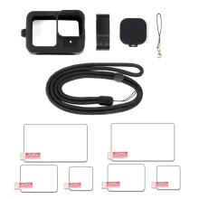 Silicone Sleeve Case for Hero 13 Black Accessories, Battery Side Cover & Screen Protectors & Lens Caps & Lanyard