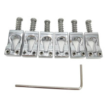 Guitarra Elétrica de 10,8 mm, Ponte de Cabaça, Sela de Latão, Sela de Ponte Vibrato, Sela de Guitarra de 6 Cordas, Prata