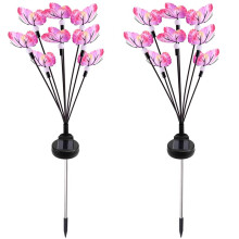 Luzes Solares Borboleta Vaga-Lume LED Luzes de Gramado À Prova D'Água para Exterior Decoração de Jardim Luzes de Paisagem de Jardim 8 Luzes