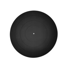 12 Inch Anti-Vibration Silicone Pad for LP Turntable, Non-Slip Rubber Mat for Enhanced Sound Quality and Stability Black