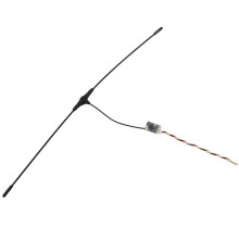 Receptor ExpressLRS de 433 MHz, 100 MW, ESP32+SX1276+TCXO con Antena Tipo T para Dron de Carreras RC