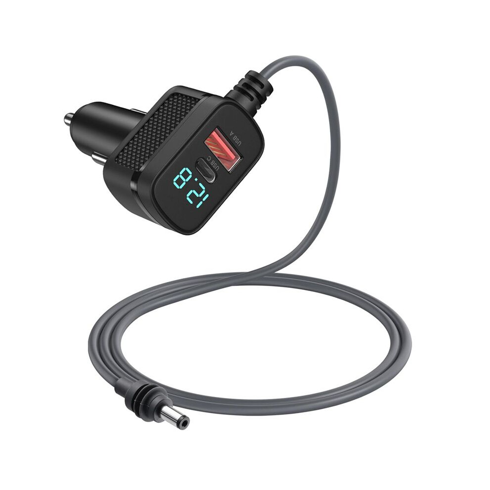Car Charger For Starlink Power Cable,12V-48V Adapter With Usb C Charging Port And Led Voltmeter Display 3 Meters 4713038430423