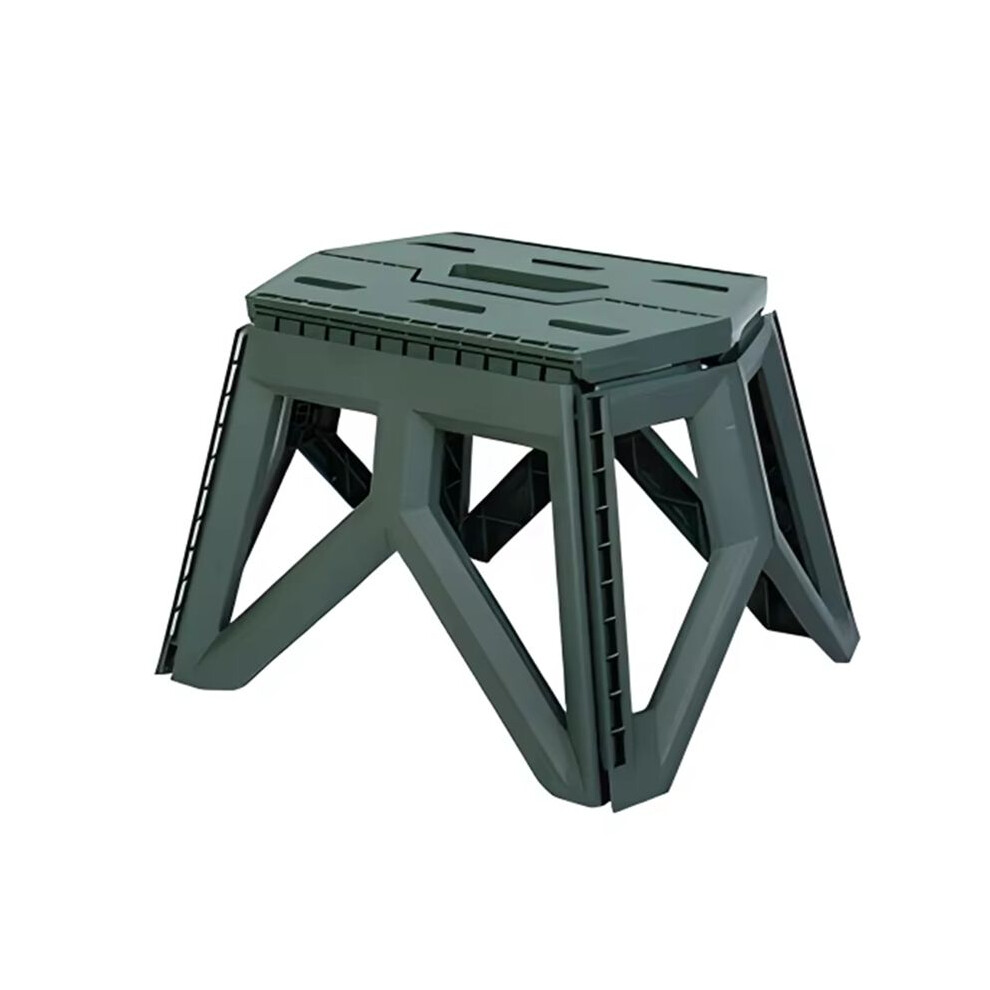Portable Folding Stool For Outdoor Activities - High Load Bearing Chair For Camping, Fishing, Beach Green 6031959448425