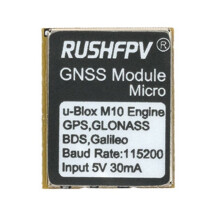 RUSHFPV GNSS Micro-M10 GPS Module 10HZ Rate 72CH UBLOX Protocol Built-in Ceramic Antenna for RC FPV Freestyle Drone DIY Parts