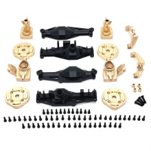 RC Car Upgrade Front and Rear Axle Housing Brass Cup C Bridge Cover Kit for MJX 1/12 H12Y H12Y+ RC Car Accessories Black