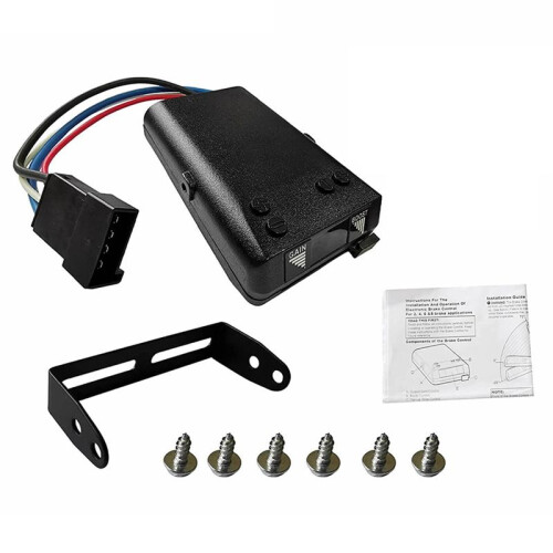 Digital Trailer Brake Controller -Delay Brake Controller for 1-4 Axles Electronic Trailer Brake Controller