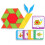 Puzzle in legno - MINGMEI - 155 pezzi - Forme geometriche e carte di design 2
