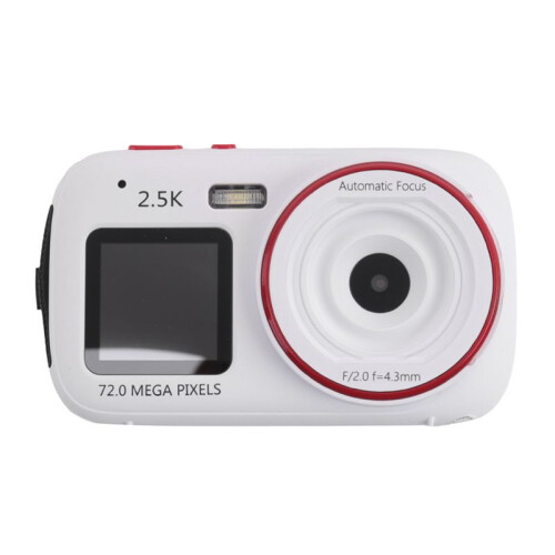 Digital Camera 16x  Dual Screen 72MP HD Camera with MP3 Player Function Auto Focus Camera for Kids White 1