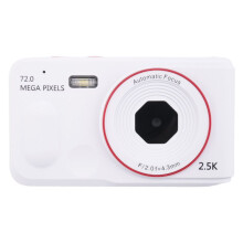 Digital Camera 16x Digtal Zoom Auto Focus 2.5K HD 72MP Digital Camcorder Camera for Home Outdoor Travel White