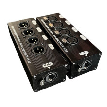 1 Male + 1 Female 4 Channel 3 Pin XLR Audio and DMX over Network Cable Extender DMX512 Network Signal Extender