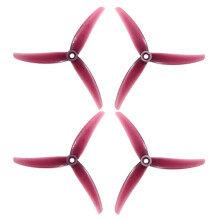 2 Paires D'Hélices 5 Pouces 4,9 X 3,3 X 3 Hélices CCW + CW à 3 Pales pour Drone RC FPV, Pièces de Bricolage, Violet-Rouge