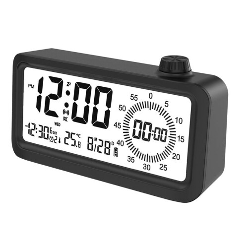 Digital Alarm Clock Visual Timer Three Sets of Alarms Luminous Dual Display Countdown Children'S Learning  Reminder