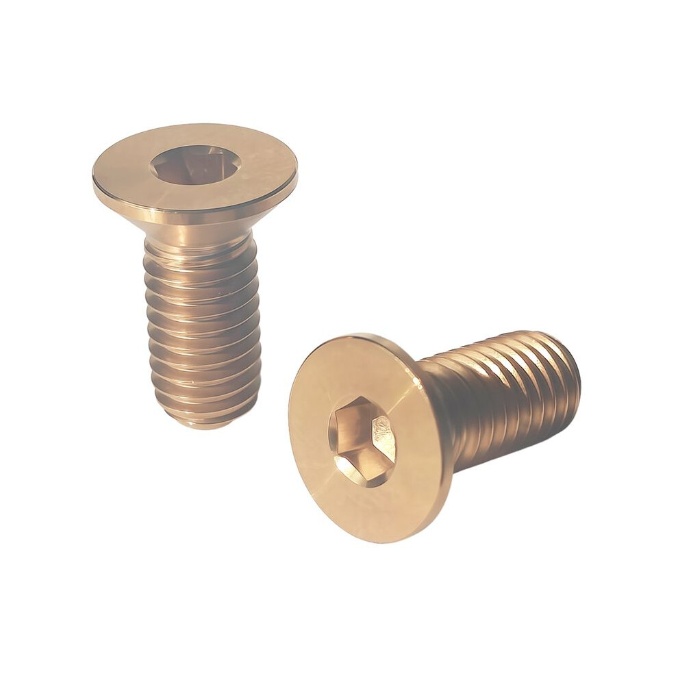 M5 X 12Mm Titanium Bike Bottle Holder Screw Bicycle Water Bottle Cage Bolts Bicycle Water Bottle Cage Screws Gold 4712668826859