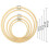 Complete embroidery starter kit including: 5 bamboo embroidery hoops, 50 brightly colored threads, 4