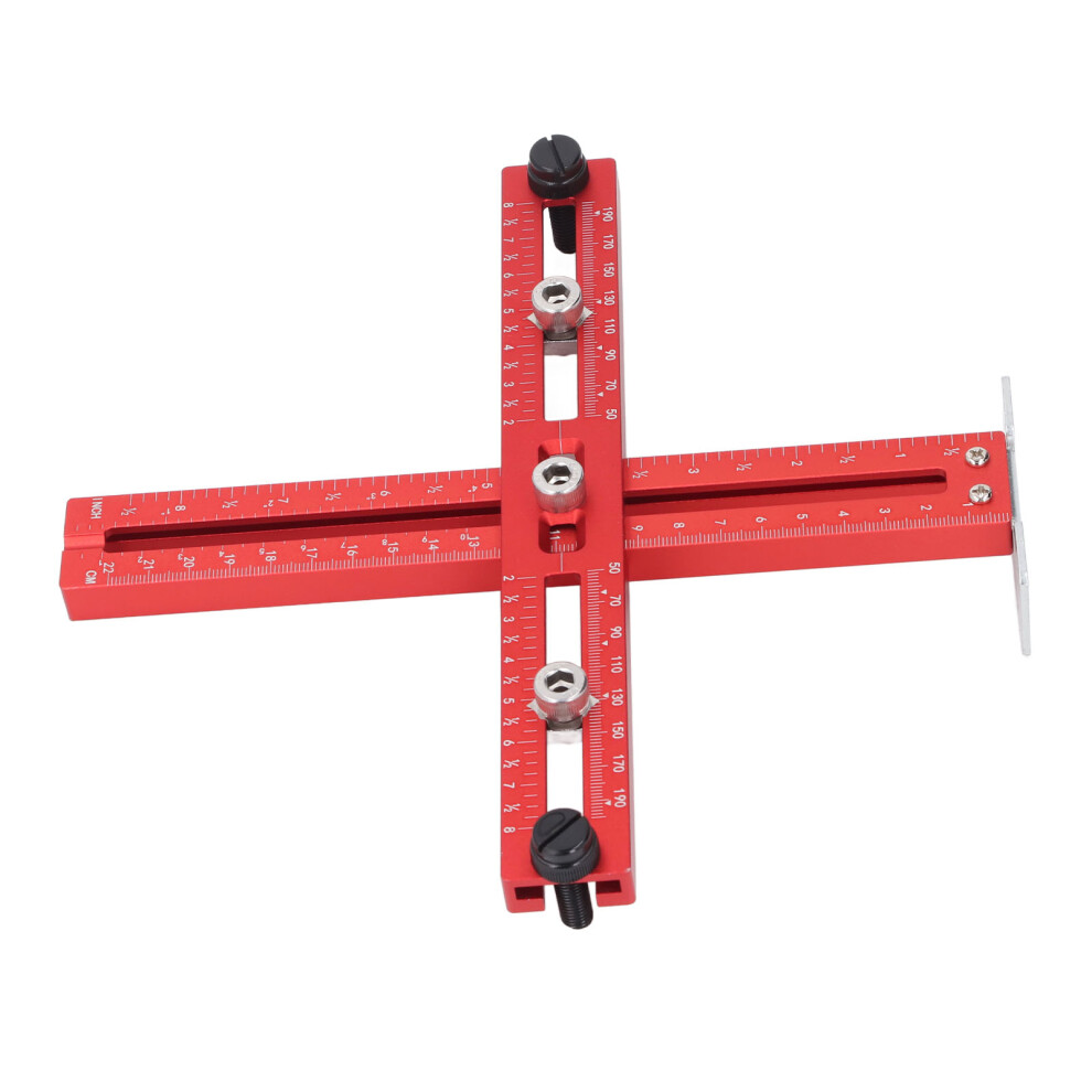 Aluminum Alloy Adjustable Cabinet Handle Jig, Drawer Punch Locator Drill Guide Inch/Mm 8131385043510