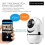Babá eletrônica, câmera de vigilância Wi-Fi 1080P com visão noturna e detector de movimento automático. 3