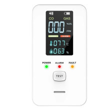 4-In-1 CO-Detektoren & Brenngasdetektor, Kohlenmonoxid-Detektoren, Steckergebundener Erdgasleckdetektor mit Temperaturanzeige (USA), A