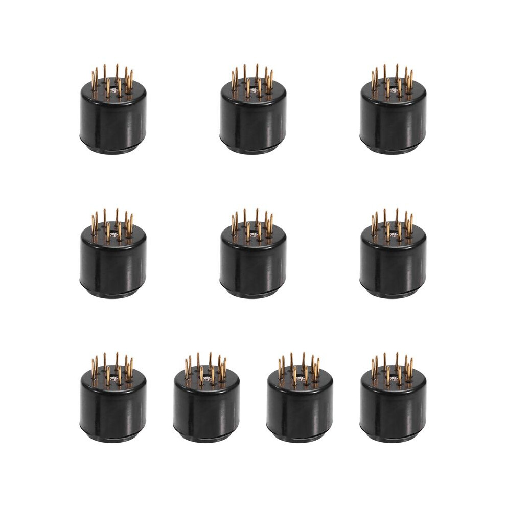 10Pcs 9Pin Tube Socket Test Saver For 6Dj8 12Ax7 Ecc83 12Au7 Ecc82 Ef86 6922 5670 Audio Amplifier 4714109371935