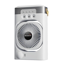 Air Conditioner Fan Portable Desktop Humidifier Household Small Air Cooler Fan with Colorful Night Lights for Office,B
