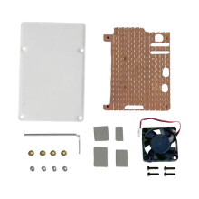 Kühlkörper Aus Reinem Kupfer für Raspberry Pi 5 mit 4-Adrigem PWM-Drehzahlregler-Kühllüfterkühlkörper