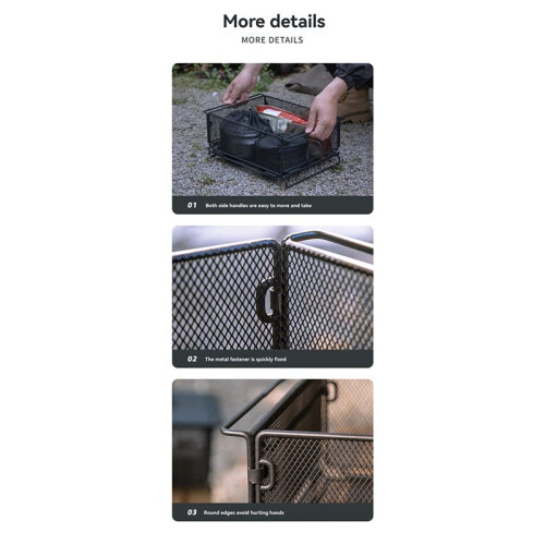 CAMPINGMOON Table Board for IGT Folding Basket 1 Unit Water Filter Basket Camping Table Storage Kitchen Accessories 1
