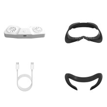 Per Meta Quest 3 Copertura per il Viso con Circolazione 'Aria con Ventola di Raffreddamento Maschera per Interfaccia Facciale Sostitutiva per