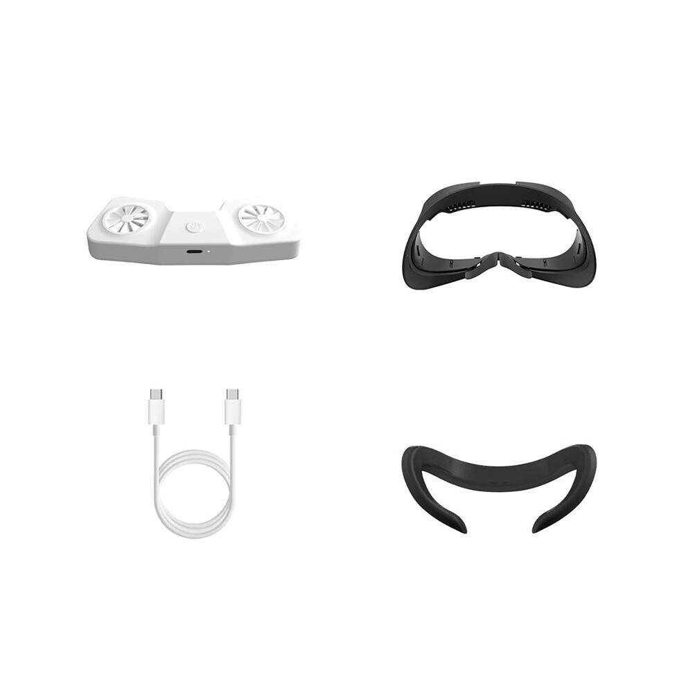 For Meta Quest 3 Air Circulation Face Cover with Cooling Fan VR Headset Replacement Facial Interface Mask for Quest3 B