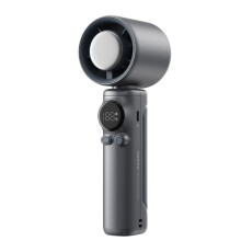 Handheld Turbo Fan 4000mAh USB Rechargeable with LED Digital Display High Speed Cooling Fan for Travel Black