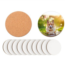 12 Pcs Sublimation Coasters 4 X 4 Inch Hardboard Coaster Cork and Blank Coasters Sublimation Car Coasters