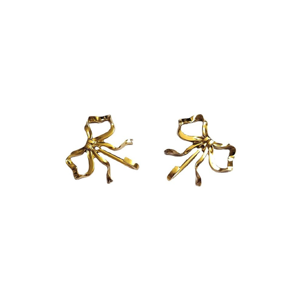 2 Pcs Bow Hook Towel Robe Hook, Brass Wall Hook Wall Hanging Towel Hook For Bathroom Bedroom Bathrobe S 4712296578823