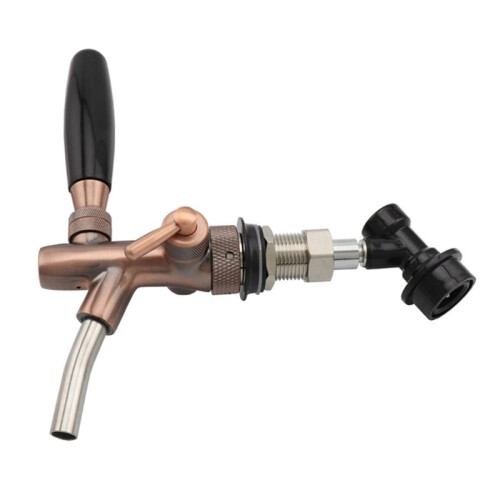 Adjustable Draft Beer Tap with Liquid  Lock Disconnect Chrome Plating Flow Control Beer Faucet Homebrew Kegerator
