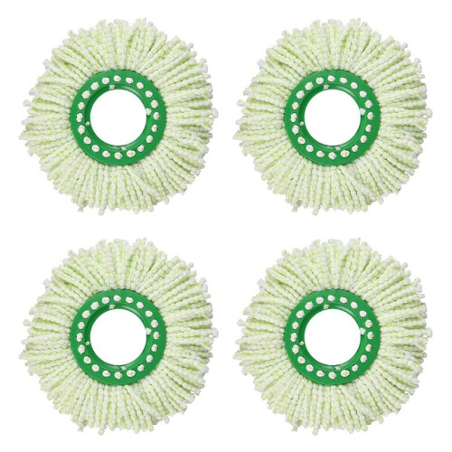 4 Pack Spin Mop Replacement  for Libman Tornado Spin Mop System, Large Microfiber Round Spin Mop Refills