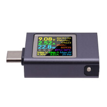 DC4.5-50V 0-12A PD3.1 Multifunktions Digital Display -Spänning Amperemeter Effektmätare Typ-C Mobiltelefonladdningstestare
