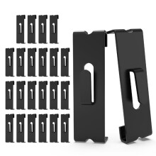 24Pcs Gridwall Hooks Hangers,Grid Panel Hooks Grid Wall Hook Grid Wall Accessories Wire Grid Hook Grid Shelf Hooks Black