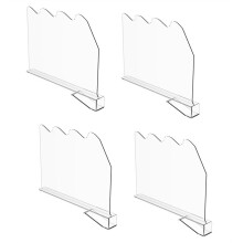 Home 4 Pack Acrylic Shelf Dividers for Closet Organization - Closets Shelf and Closet Separator for Storage Organization
