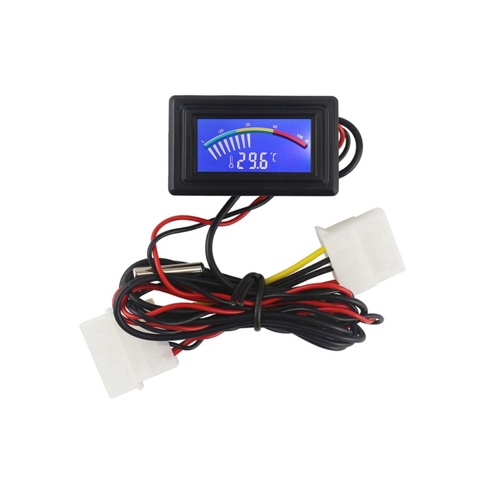 DC4-25V Digital Thermometer NTC10K Metal Probe C/F USB Temp Temperature Detector Tester LCD Analog Indoor Aquarium