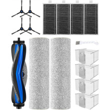 16Pcs Replacement Accessories Kit for DEEBOT X8 Pro Omni / X8 Omni Robot Vacuum Roller Mops,HEPA Filters,Brushes