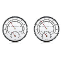 Sauna Accessories Sauna Thermometer Fahrenheit 2 in 1 Metal Sauna Thermometer and Hygrometer with Hanging Hole