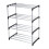 Stackable Small Shoe Rack, Entryway, Hallway and Closet Space Saving Storage and Organization (4-Tier, Black) 1