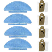 Mop Pad Cloths Dust Bags Replacement Set for L9000 for Lubluelu for SL60 Robot Vacuum Cleaner Replacement Parts