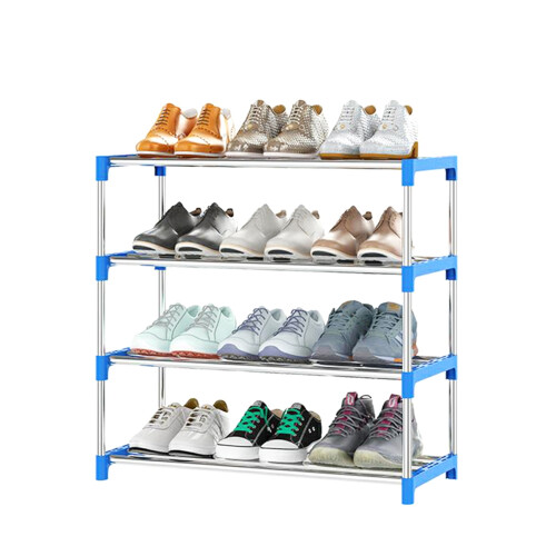 4-Tier Stackable Small Shoe Rack,  Shoe Shelf Storage Organizer for Entryway, Hallway and Closet()