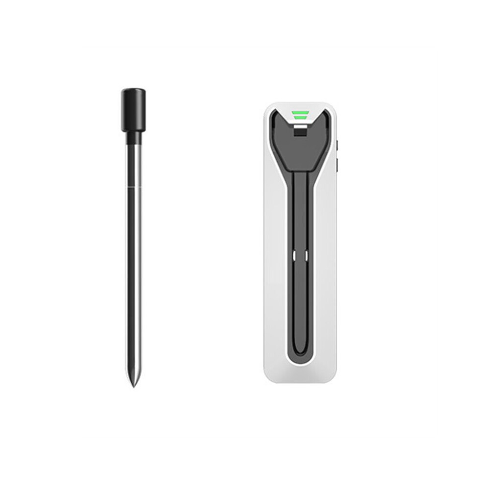 White Wireless Meat Food Thermometer For Oven Grill Bbq Steak Turkey Smoker Kitchen Digital Waterproof
