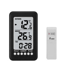 Digitale Thermometermeter met Klokfunctie Buiten Binnen LCD Draadloze Temperatuurthermometers Weerstation