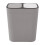 Trash Can Rectangle Plastic Push-Button Dual Compartment 12 Liter Recycling Waste Bin Garbage Can-Grey 1